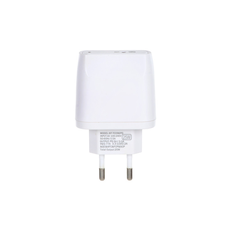 شارژر دیواری فست و PD تک پورت Nitu مدل NT-TC096PD 25W به همراه کابل شارژ Type-C - سفید